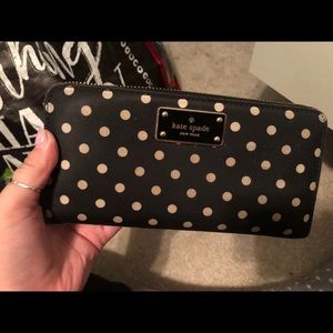 Well loved Kate Spade Neda Black and White wallet